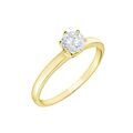 Histoire d'Or Bague Solitaire Or Jaune Diamant Synthetique