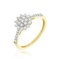 Histoire d'Or Bague Chouchana Ld Or Jaune Diamant Synth&eacute;tique