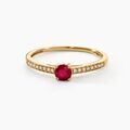 Histoire d'Or Bague Hardy Or Jaune Rubis Diamant