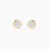 Histoire d'Or Boucles D'oreilles Puces Lane Or Jaune Strass