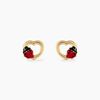 Histoire d'Or Boucles D'oreilles Puces Or Jaune Syringa Smalto