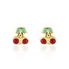 Histoire d'Or Boucles D'oreilles Puces Or Jaune Helicie Email