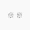 Histoire d'Or Boucles D'oreilles Puces Charlene Or Blanc Diamant Synthetique