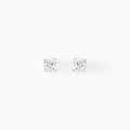 Histoire d'Or Boucles D'oreilles Puces 4 Griffes Or Blanc Diamant Synthetique