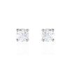 Histoire d'Or Boucles D'oreilles Puces 4 Griffes Or Blanc Diamant Synthetique