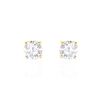 Histoire d'Or Boucles D'oreilles Puces 4 Griffes Or Jaune Diamant Synthetique