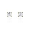 Histoire d'Or Boucles D'oreilles Puces 4 Griffes Or Jaune Diamant Synthetique