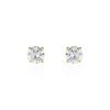 Histoire d'Or Boucles D'oreilles Puces 4 Griffes Or Jaune Diamant Synthetique