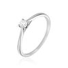 Histoire d'Or Bague Solitaire Aphrodite Platine Blanc Diamant
