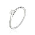 Histoire d'Or Bague Solitaire Aphrodite Platine Blanc Diamant