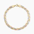 Bracelets sur Grenoble : Histoire d'Or Bracelet Elae Argent Tricolore