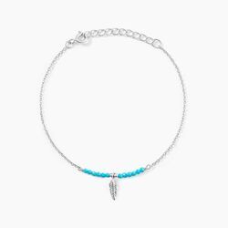 Histoire d'Or Bracelet Lottie Argent Blanc Turquoise