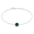 Bracelets sur Grenoble : Histoire d'Or Bracelet Zea Argent Blanc Malachite