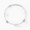 Histoire d'Or Bracelet Gaetane Argent Blanc Perle De Culture Oxyde De Zirconium