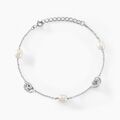 Histoire d'Or Bracelet Gaetane Argent Blanc Perle De Culture Oxyde De Zirconium
