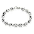 Bracelets sur Grenoble : Histoire d'Or Bracelet Carrus Maille Grain De Cafe Argent Blanc