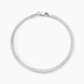 Bracelets sur Grenoble : Histoire d'Or Bracelet Maille Thiane Argent Blanc