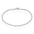 Histoire d'Or Bracelet Sherihane Maille Palmier Argent Blanc