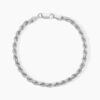 Histoire d'Or Bracelet Cacilda Maille Corde Argent Blanc