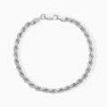 Histoire d'Or Bracelet Cacilda Maille Corde Argent Blanc