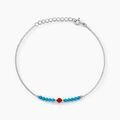 Histoire d'Or Bracelet Behati Argent Blanc Corail Turquoise