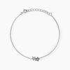 Histoire d'Or Bracelet Purple Bloom Argent Blanc Oxyde De Zirconium
