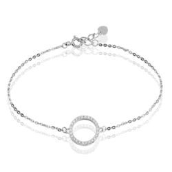 Histoire d'Or Bracelet Francesca Argent Blanc Oxyde De Zirconium
