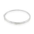 Bijoux sur Grenoble : Histoire d'Or Bracelet Jonc Carinne Argent Blanc Oxyde De Zirconium