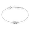 Histoire d'Or Bracelet Jade Argent Blanc Oxyde De Zirconium