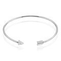 Bijoux sur Grenoble : Histoire d'Or Bracelet Jonc Danae Argent Blanc Oxyde De Zirconium