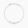 Histoire d'Or Bracelet Midnight Flower Argent Blanc Oxyde De Zirconium