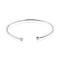 Bijoux sur Grenoble : Histoire d'Or Bracelet Jonc Regine Argent Blanc Oxyde De Zirconium