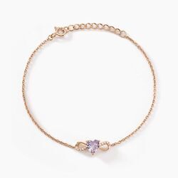 Histoire d'Or Bracelet Atieno Argent Rose Oxyde De Zirconium