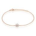 Histoire d'Or Bracelet Lorraine Argent Rose Oxyde De Zirconium