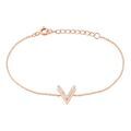 Histoire d'Or Bracelet Nollia Argent Rose Oxyde De Zirconium