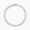 Histoire d'Or Bracelet Vivian Maille Alternee 1/3 Argent Blanc