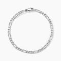 Histoire d'Or Bracelet Vivian Maille Alternee 1/3 Argent Blanc