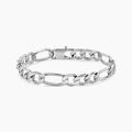 Histoire d'Or Bracelet Vivian Maille Alternee 1/3 Argent Blanc