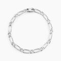 Histoire d'Or Bracelet Anilo Maille Alternee 1/1 Argent Blanc