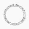 Histoire d'Or Bracelet Vivian Maille Alternee 1/3 Argent Blanc