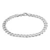 Histoire d'Or Bracelet Casper Maille Gourmette Argent Blanc