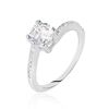 Histoire d'Or Bague Solitaire Maelane Argent Blanc Oxyde De Zirconium