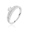Histoire d'Or Bague Solitaire Maella Argent Blanc Oxyde De Zirconium