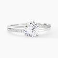 Histoire d'Or Bague Solitaire Poseidon Argent Blanc Oxyde De Zirconium