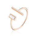 Histoire d'Or Bague Tea Argent Blanc Rose Oxyde De Zirconium