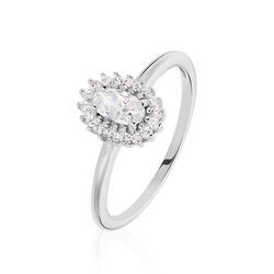 Histoire d'Or Bague Solitaire Shandrany Argent Blanc Oxyde De Zirconium