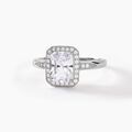 Histoire d'Or Bague Solitaire Pilar Argent Blanc Oxyde De Zirconium
