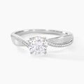 Histoire d'Or Bague Solitaire Maellyne Argent Blanc Oxyde De Zirconium