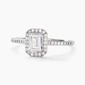 Histoire d'Or Bague Solitaire Cadmos Argent Blanc Oxyde De Zirconium