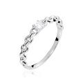 Histoire d'Or Bague Solitaire Moccus Argent Blanc Oxyde De Zirconium